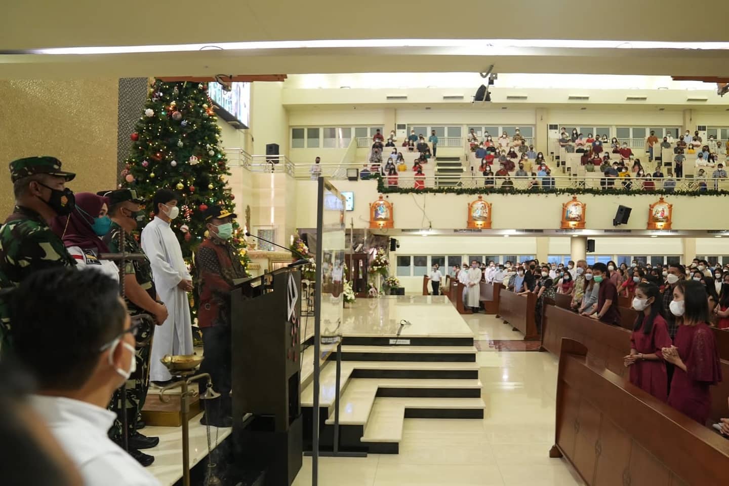 Plt Gubernur dan Forkopimda Pantau Sistem Keamanan Natal di Makassar